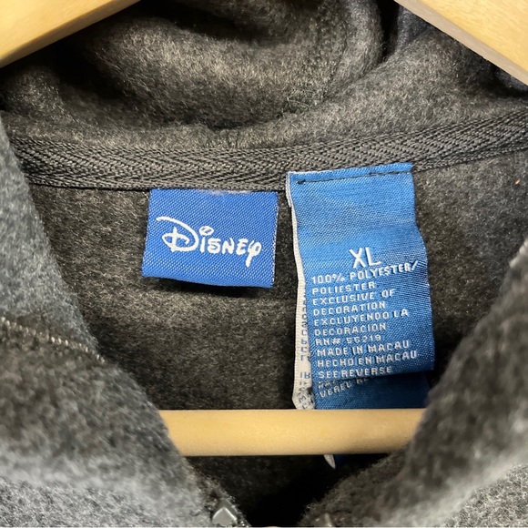 Disney Mickey Mouse Fleece Pullover XL Hoodie Embroidered Kangaroo Pouch B87 - Picture 5 of 11
